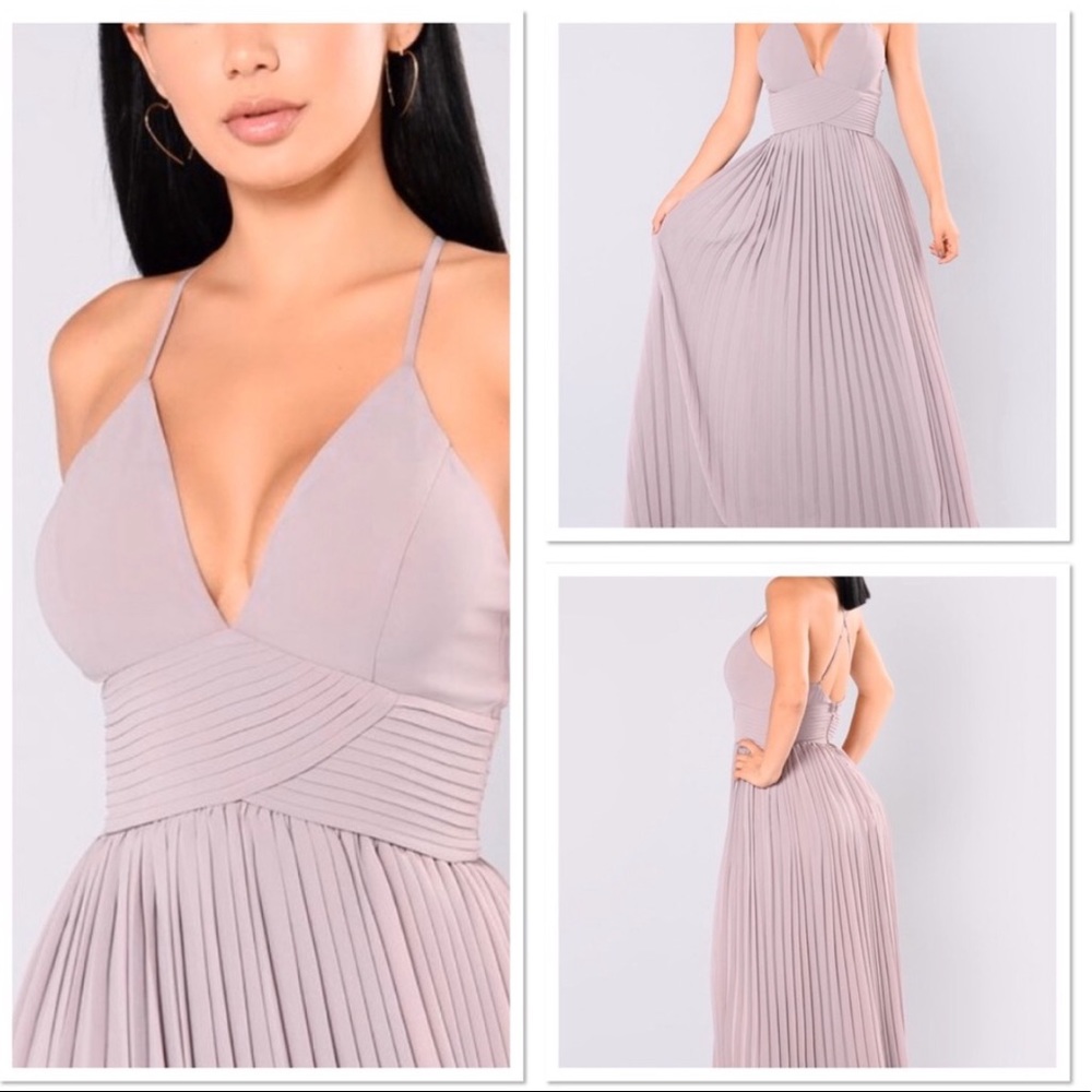 NEW ‼️ Fashion Nova Taupe Purple Lure Maxi Dress
